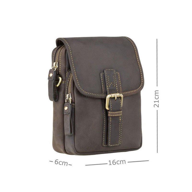 Чоловіча шкіряна сумка Visconti Jules Oil Brown (16208 OIL BR)