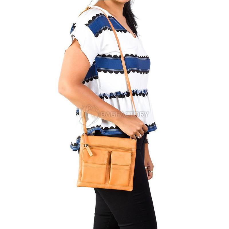 Жіноча шкіряна сумка Visconti Slim Bag Sand (18608 SND)