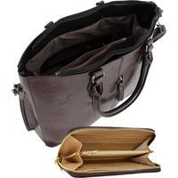 Жіноча сумка + гаманець Traum Темно-коричневий (7228-44)