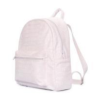 Міський жіночий рюкзак Poolparty XS Білий 9л (xs - croco - white)