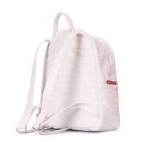 Міський жіночий рюкзак Poolparty XS Білий 9л (xs - croco - white)