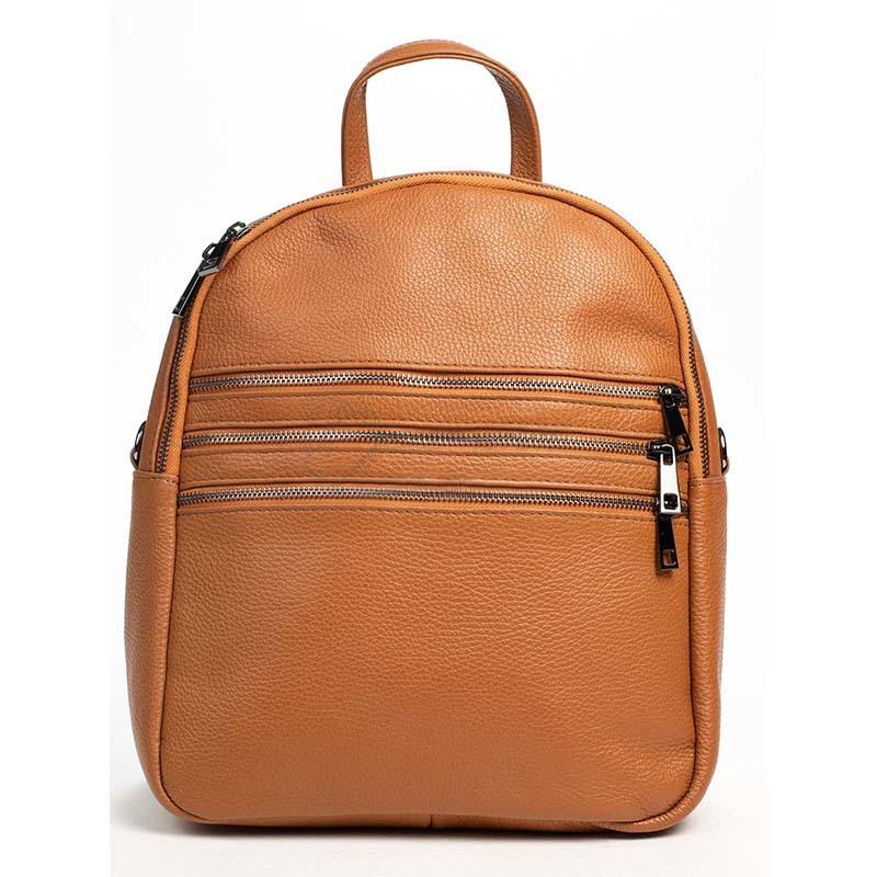 Міський шкіряний рюкзак Amelie Pelletteria Коньячний (6502_cuoio)