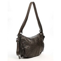 Жіноча шкіряна сумка Amelie Pelletteria Темно-коричневий (6526_dark_brown)