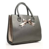 Жіноча шкіряна сумка Italian bags Сірий (6539_gray)