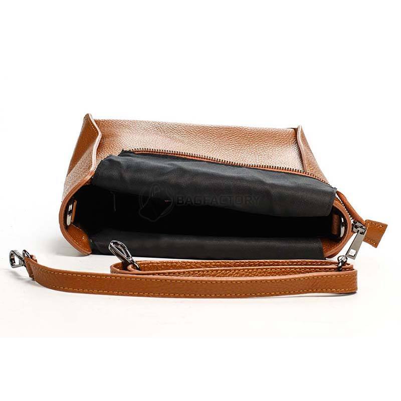 Жіноча шкіряна сумка Amelie Pelletteria Коньячний (6545_cuoio)