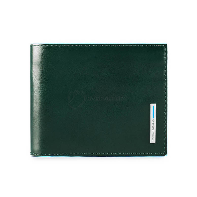 Портмоне шкіряне Piquadro Blue Square Forest з відділ. для монет з RFID захистом (PU4188B2R_VE6)