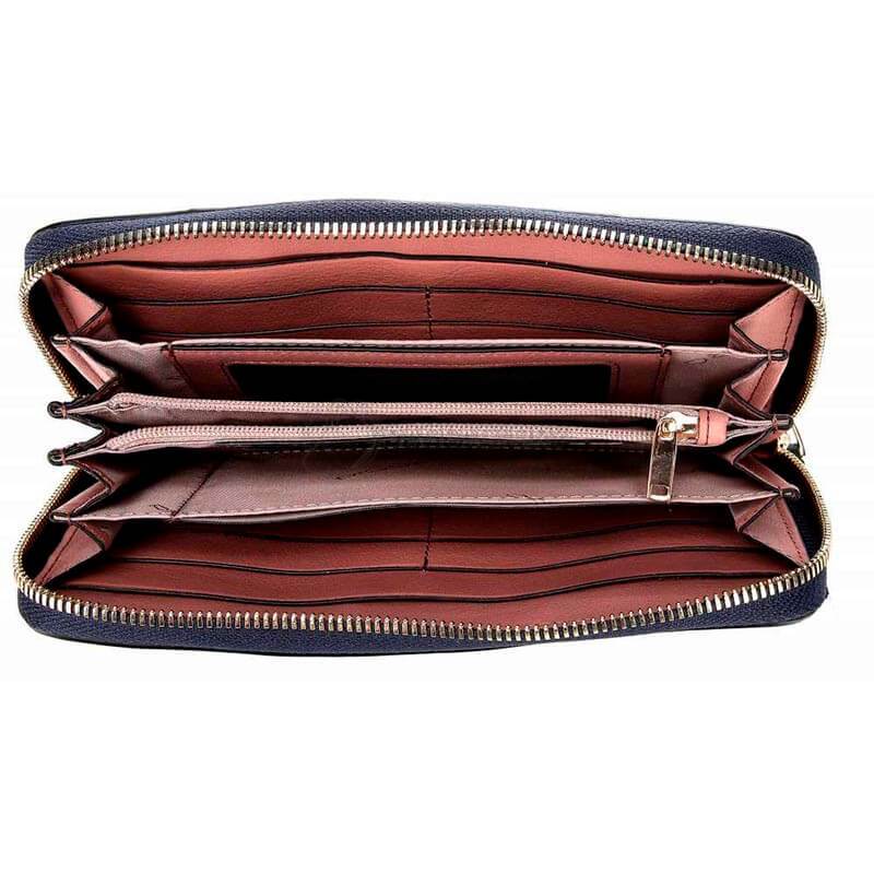 Портмоне шкіряне Piquadro Circle N.Blue на блискавці з RFID захистом (PD1515W92R_BLU)