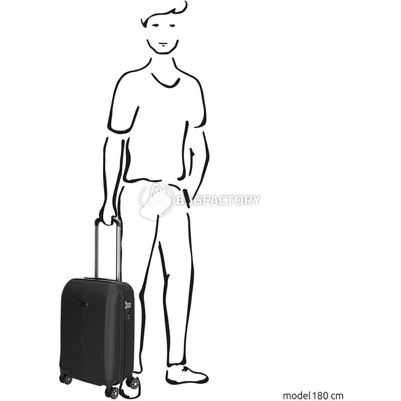 Валіза на 4 колесах Enrico Benetti Atlanta Black S 42л (Eb74000 001-50)