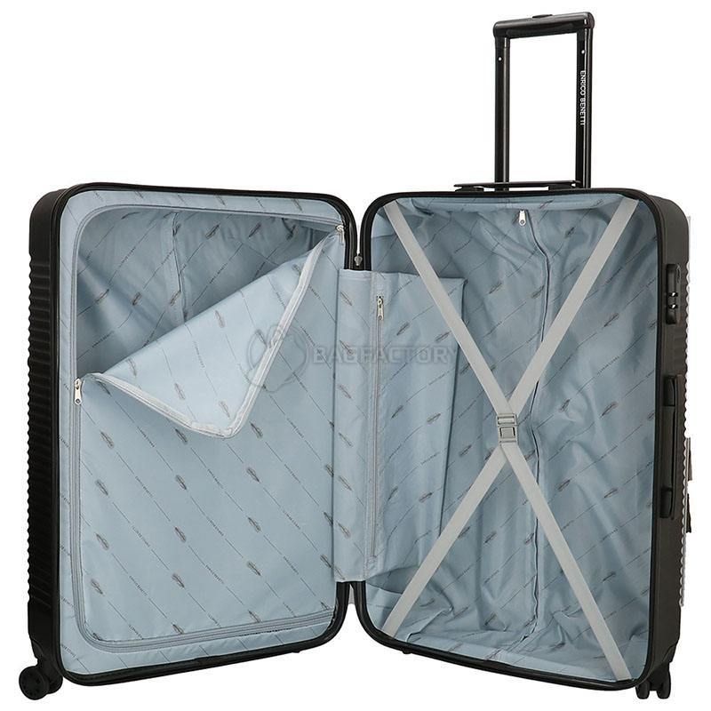 Валіза на 4 колесах Enrico Benetti Louisville Black L 104л (Eb39040 001-70)