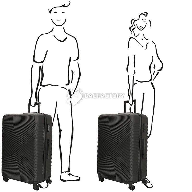 Валіза на 4 колесах Enrico Benetti Louisville Black L 104л (Eb39040 001-70)