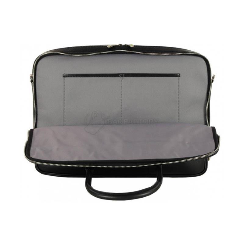 Портфель шкіряний Acciaio Saffiano Чорний (2725N)