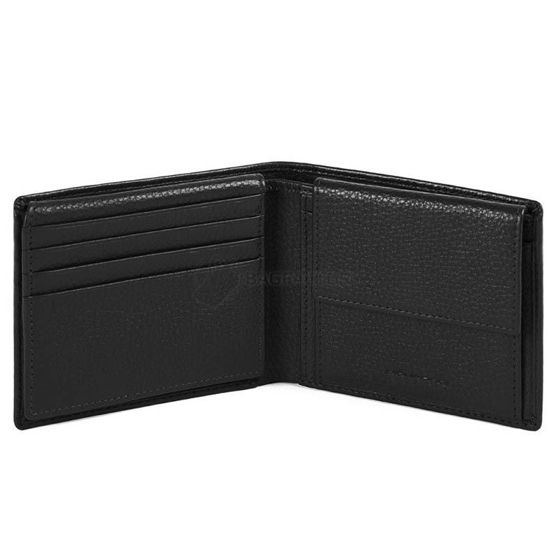 Портмоне Piquadro Modus Restyling Black з відділ. для док. і монет з RFID захистом (PU4518MOSR_N)