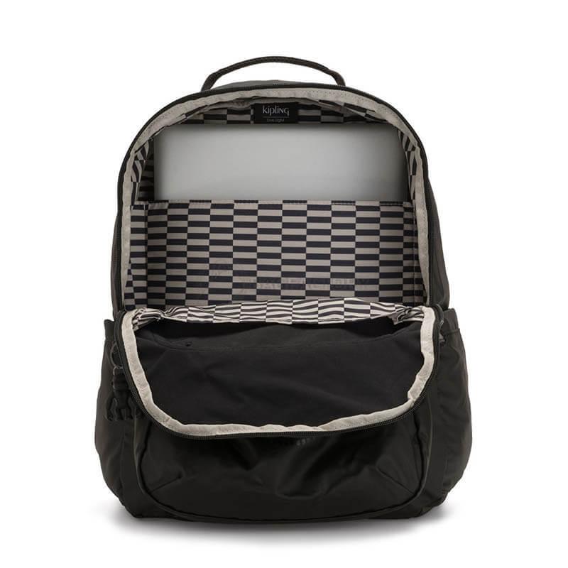 Міський рюкзак Kipling Seoul Raw Black з відділ. д/ноутбука 15
