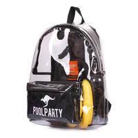 Міський рюкзак Poolparty Plastic Прозорий з чорним (bckpck - plastic - black)