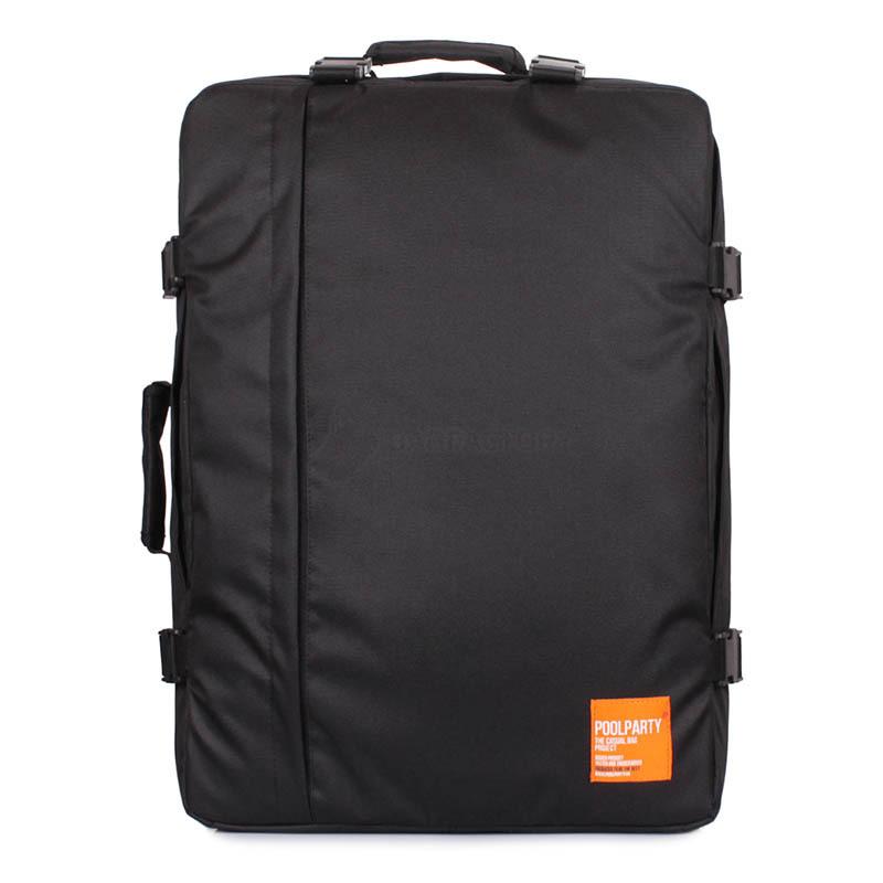 Сумка-рюкзак для ручної поклажі Poolparty Cabin МАУ Чорний (cabin - black)