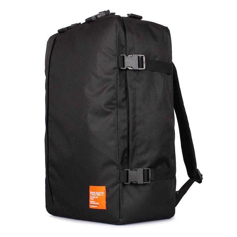 Сумка-рюкзак для ручної поклажі Poolparty Cabin МАУ Чорний (cabin - black)