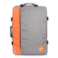 Сумка-рюкзак для ручної поклажі Poolparty Cabin МАУ Сірий з помаранчевим (cabin - grey - orange)