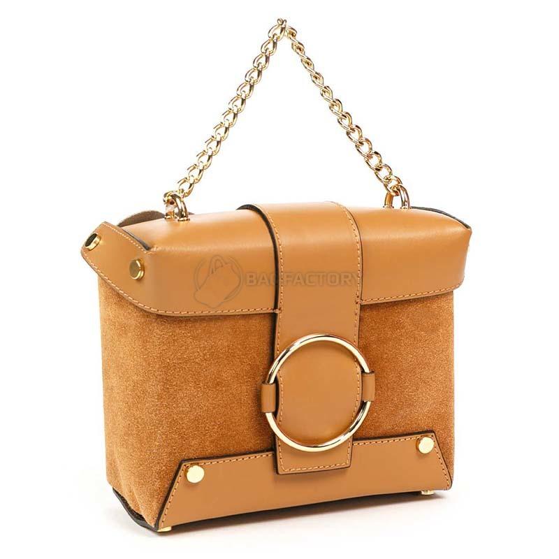 Клатч шкіряний Italian Bags Коньячний (1666_cuoio)