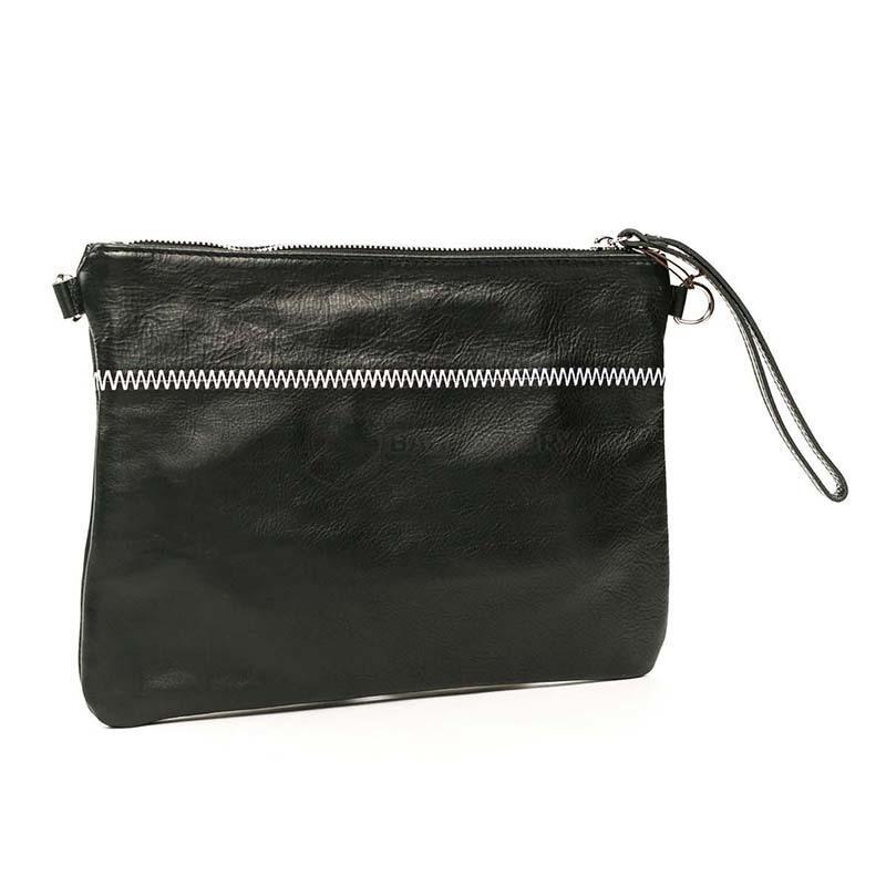 Клатч шкіряний Italian Bags Чорний (1904_black)