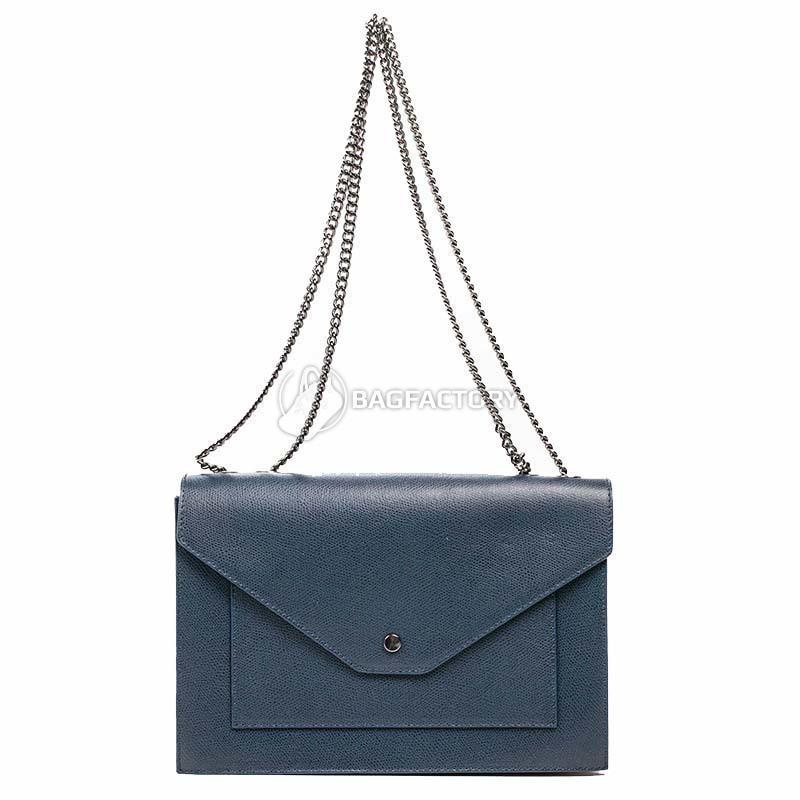Клатч шкіряний Italian bags Синій (8415_blue)