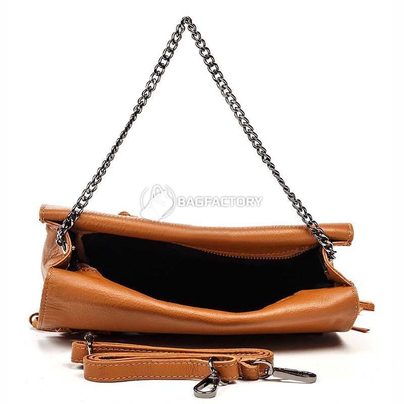Клатч шкіряний Italian Bags Коньячний (1810_cuoio)