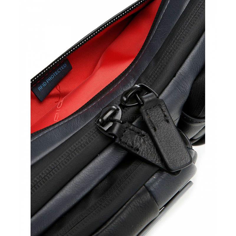 Поясна сумка Piquadro Urban Grey - Black з RFID захистом (CA4975UB00_GRN)