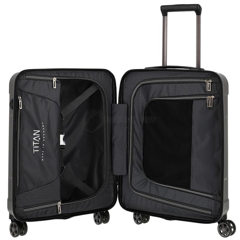 Валіза на 4 колесах Titan X - Ray Pro Atomic Steel S з USB 40л (Ti700926 - 85)