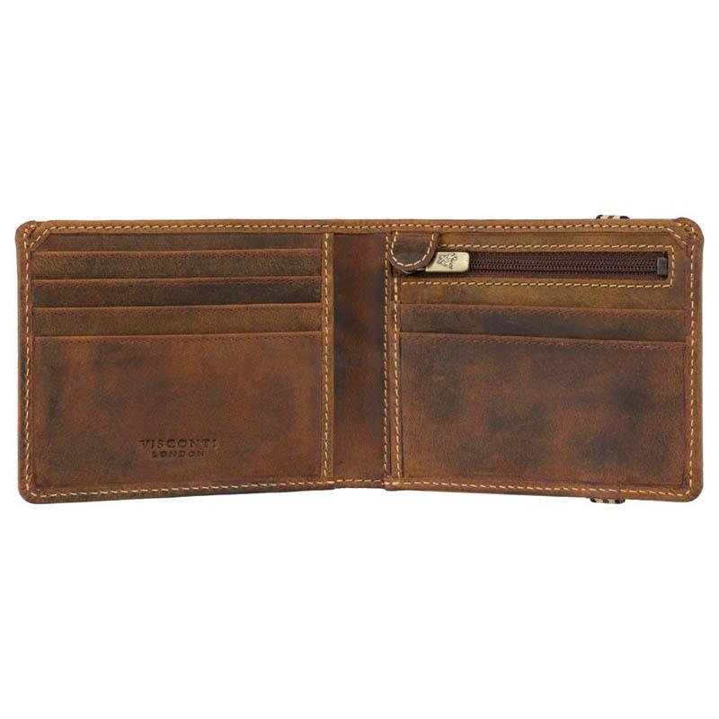 Портмоне чоловіче шкіряне Visconti Segesta Oil Tan (BN3 OIL TAN)