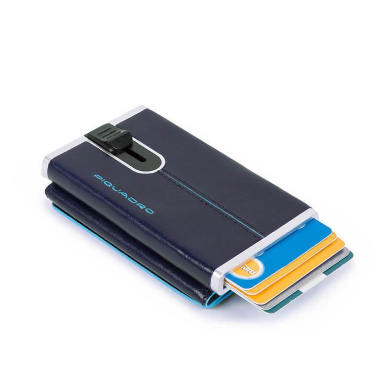 Кредитниця-портмоне Piquadro Blue Square N.Blue з RFID захистом (PP4891B2R_BLU2)
