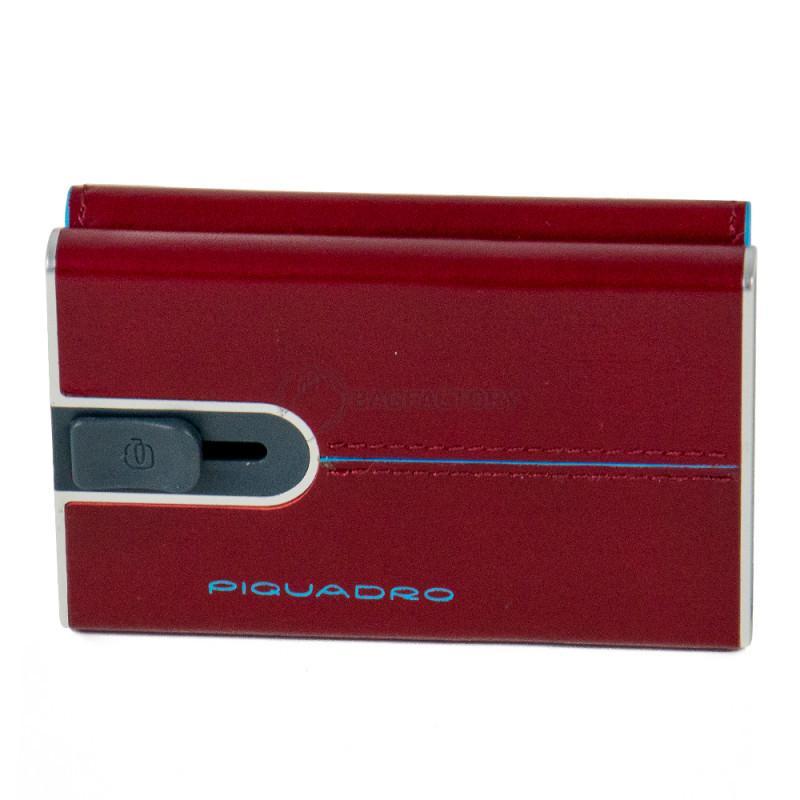 Кредитниця-портмоне Piquadro Blue Square Red з RFID захистом (PP4891B2R_R)