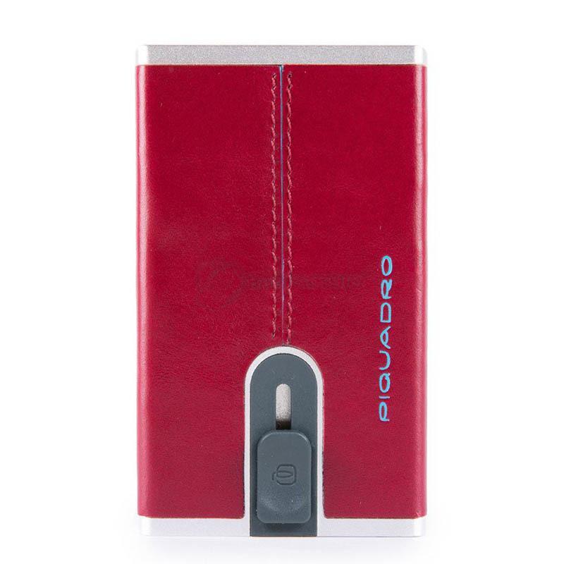 Кредитниця-портмоне Piquadro Blue Square Red з RFID захистом (PP4891B2R_R)