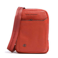 Чоловіча шкіряна сумка Piquadro Black Square Orange з відділ. для iPad mini (CA3084B3_AR)
