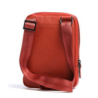 Чоловіча шкіряна сумка Piquadro Black Square Orange з відділ. для iPad mini (CA3084B3_AR)