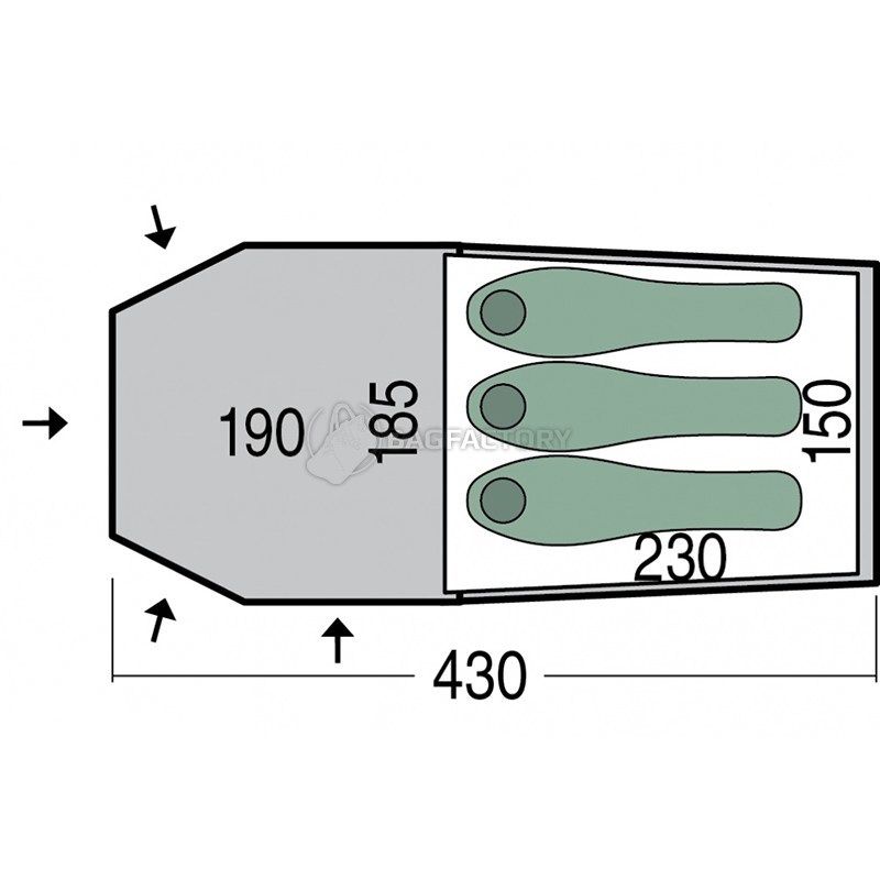 Намет тримісний Pinguin Storm 3 Dural Green (PNG 147.3)
