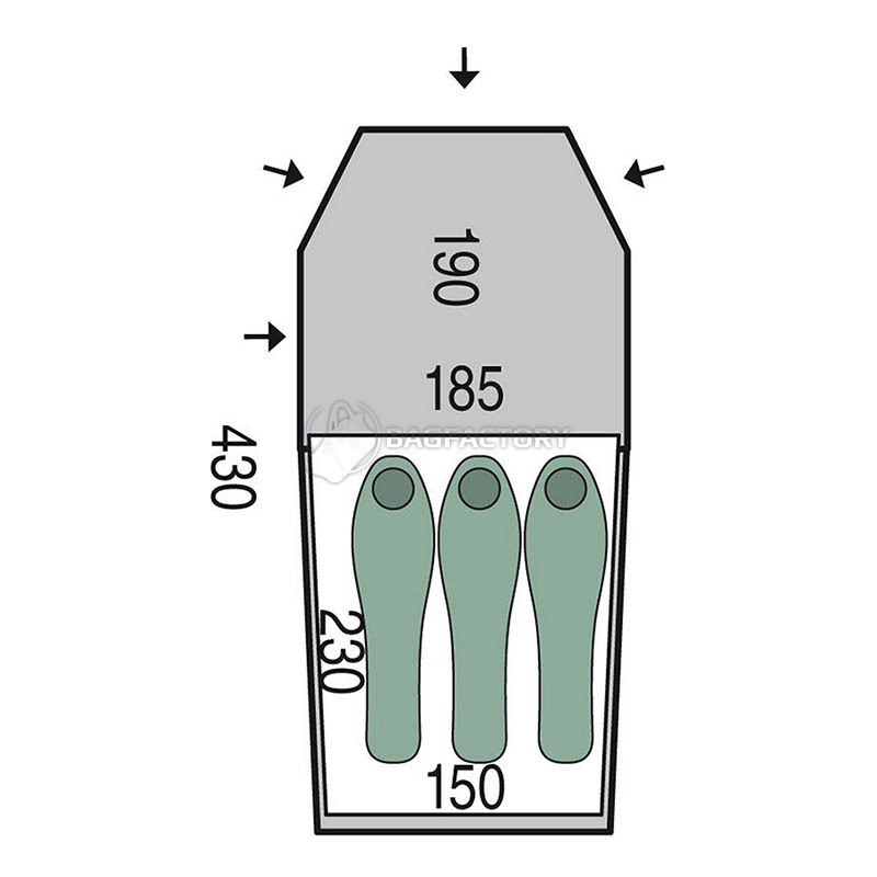 Намет тримісний Pinguin Storm 3 Green (PNG 148.3)