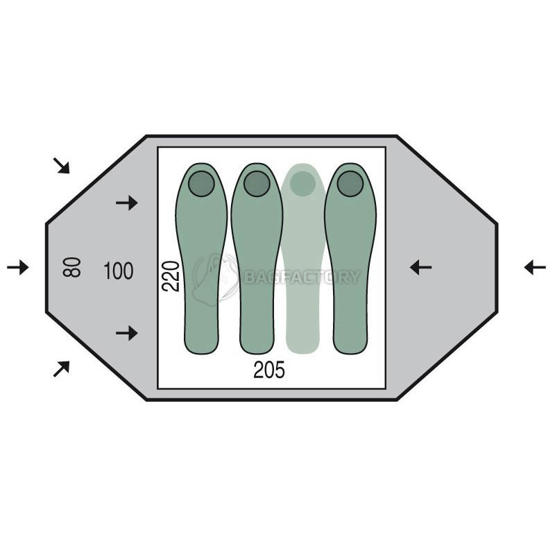 Намет тримісний Pinguin Taifun 3 Green (PNG 134.3)