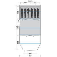 Намет шестимісний Easy Camp Arena Air 600 Aqua Stone (928287)
