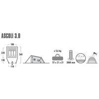 Намет тримісний High Peak Ascoli 3.0 Nimbus Grey (928509)