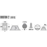 Намет двомісний High Peak Boston 2 Aluminium/Dark Grey (925381)