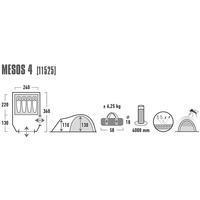 Намет чотиримісний High Peak Mesos 4 Dark Grey/Green (925399)