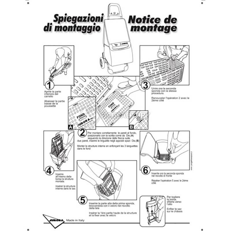 Господарський сумка-візок Aurora Milano 60 131 Blue/White point (928589)