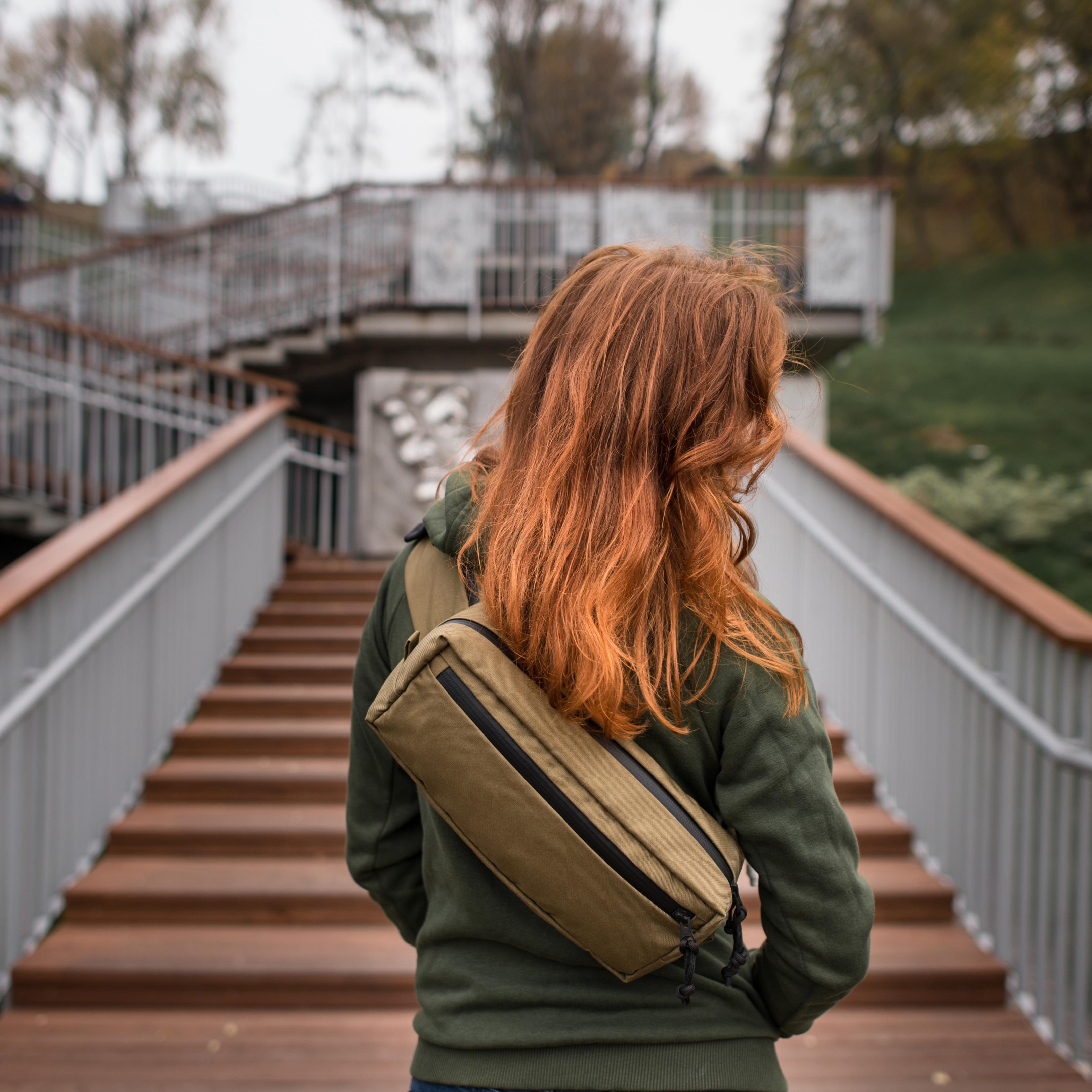 Поясна сумка HURU Fanny Pack Коричневий