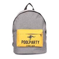 Міський рюкзак Poolparty Сірий з жовтим (backpack - yellow - grey)