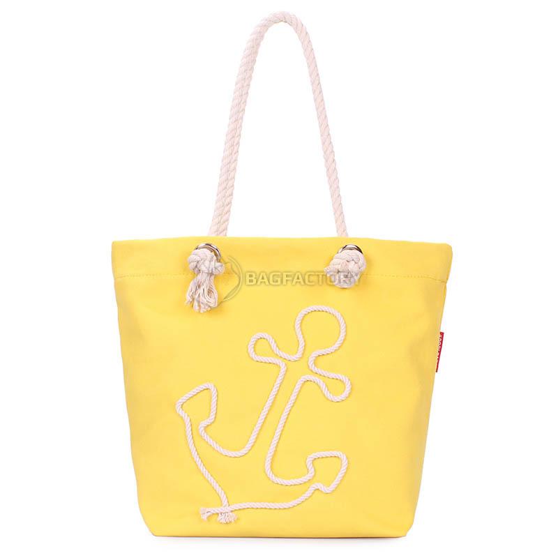 Жіноча сумка Poolparty з якорем Жовта (anchor - oxford - yellow)