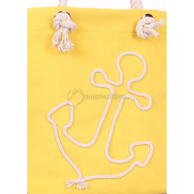 Жіноча сумка Poolparty з якорем Жовта (anchor - oxford - yellow)