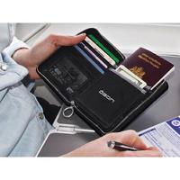 Портмоне алюмінієве Ogon Quilted Passport на блискавці Чорний (QP_Black)