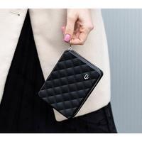Портмоне алюмінієве Ogon Quilted Passport на блискавці Чорний (QP_Black)