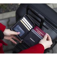 Портмоне алюмінієве Ogon Quilted Passport на блискавці Чорний (QP_Black)