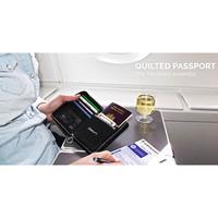 Портмоне алюмінієве Ogon Quilted Passport на блискавці Чорний (QP_Black)