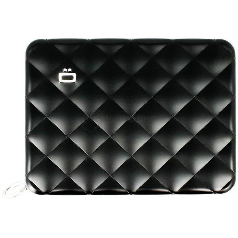 Портмоне алюмінієве Ogon Quilted Passport на блискавці Чорний (QP_Black)